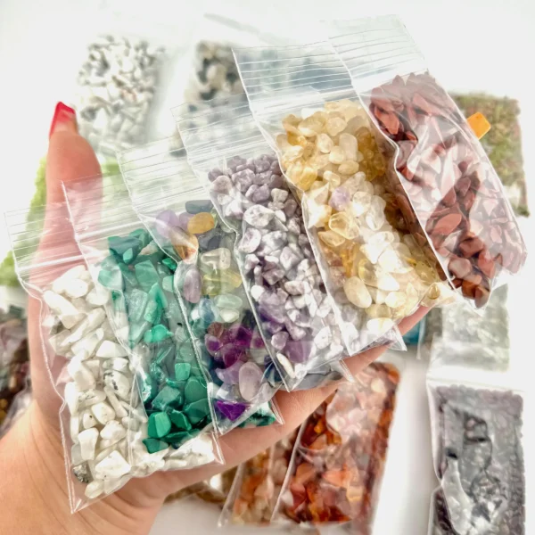 Baggy of Gemstone Crystal Chips, Natural Crystal Chips, Gemstone Chips image 5 Baggy of Gemstone Crystal Chips, Natural Crystal Chips, Gemstone Chips image 5
