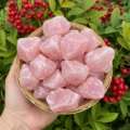 Raw Rose Quartz Stone- Natural Rough Pink Crystal Chunks Tumbling, Heart Chakra Mineral Specimen