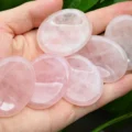Natural Rose Quartz Worry Stone,Healing Worry Stone,Chakra Worry Stone,Size 35x45MM