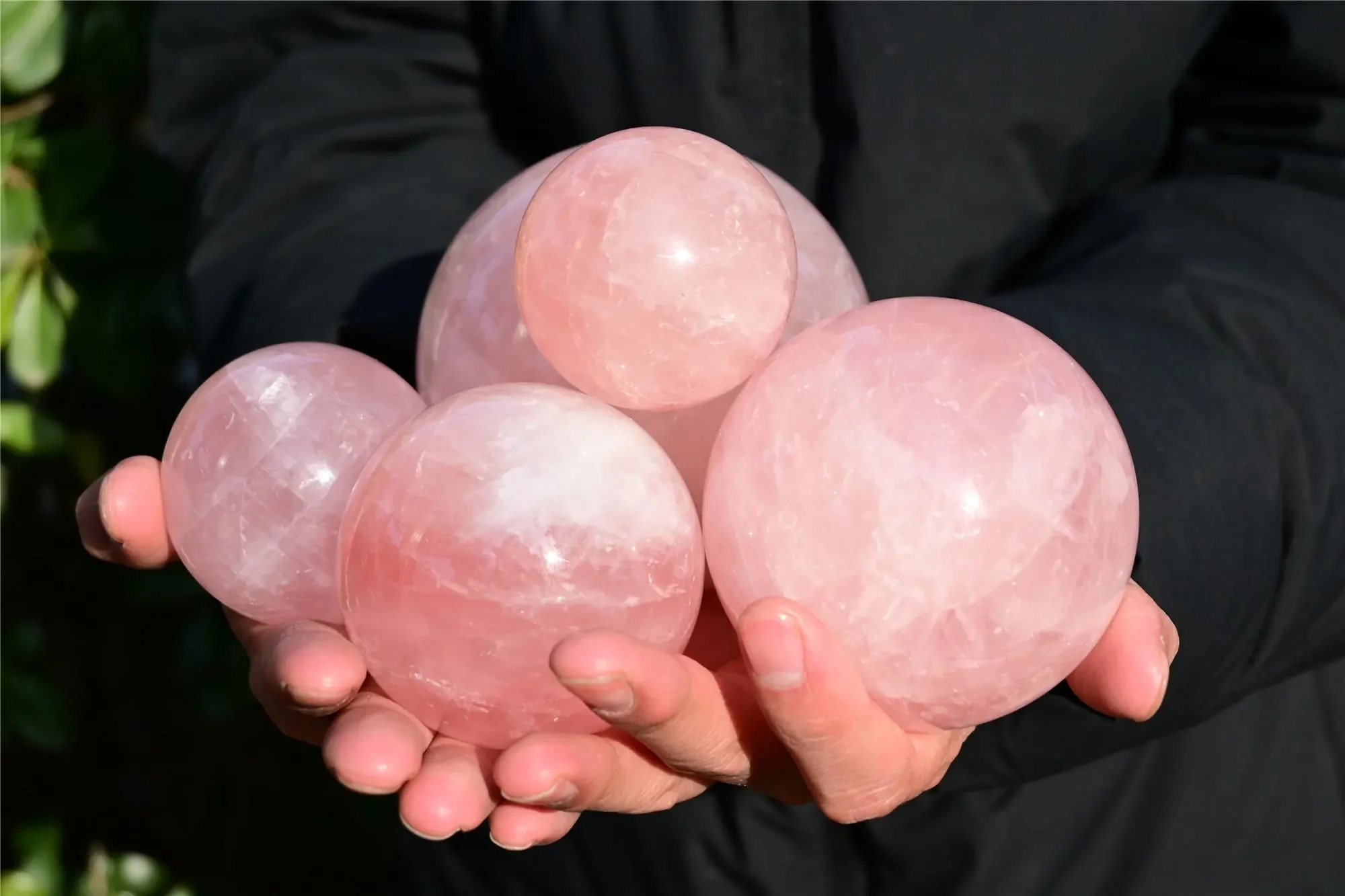 Polished Rose Quartz Sphere - Multiple Sizes